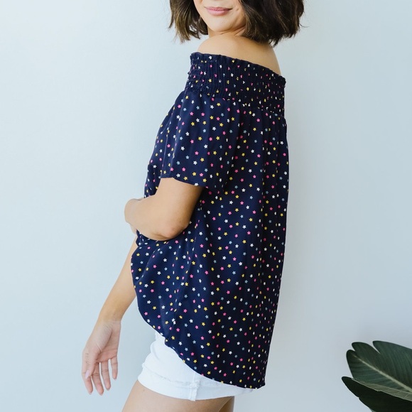 Tiny Twinkling Top in Navy - Picture 3 of 15